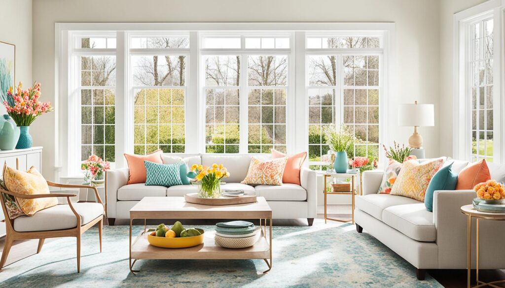 Spring home staging decor